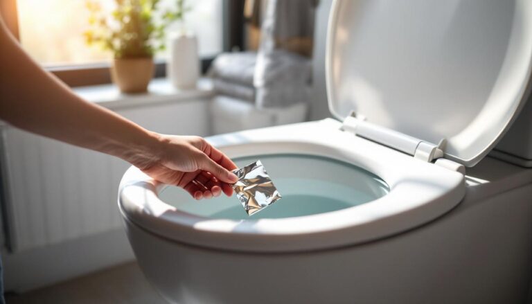 ontdek hoe aluminiumfolie in het toilet helpt om de toiletpot langer vlekkeloos en schoon te houden met deze eenvoudige en effectieve methode.