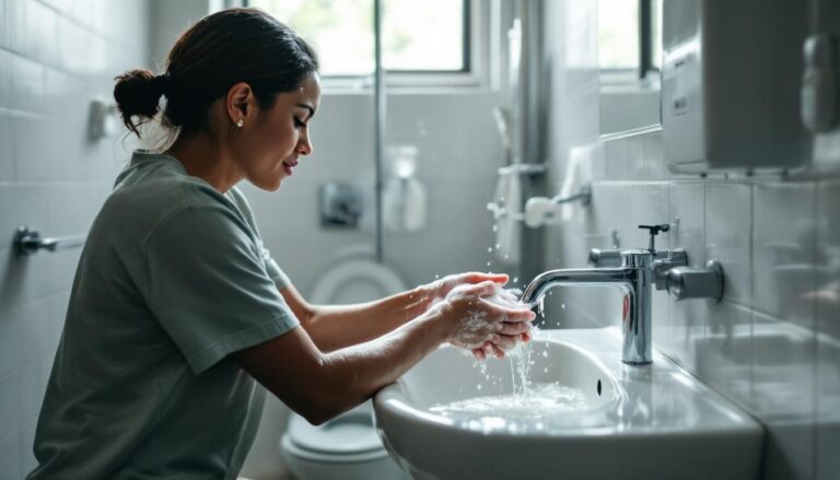 ontdek waarom deze specifieke handeling in het toilet veel effectiever is in het verwijderen van bacteriën dan alleen de bril sluiten. verbeter je hygiëne en beperk de verspreiding van ziektekiemen.