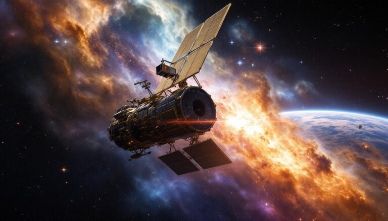 hubble observeert een kosmische storm met ongekende sterrengeboorte, onthullend fascinerende inzichten in het ontstaan van sterren en de dynamiek van het universum.