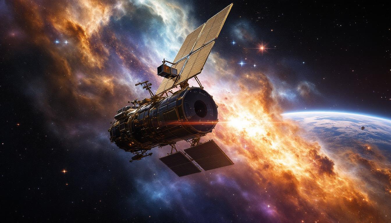 hubble observeert een kosmische storm met ongekende sterrengeboorte, onthullend fascinerende inzichten in het ontstaan van sterren en de dynamiek van het universum.